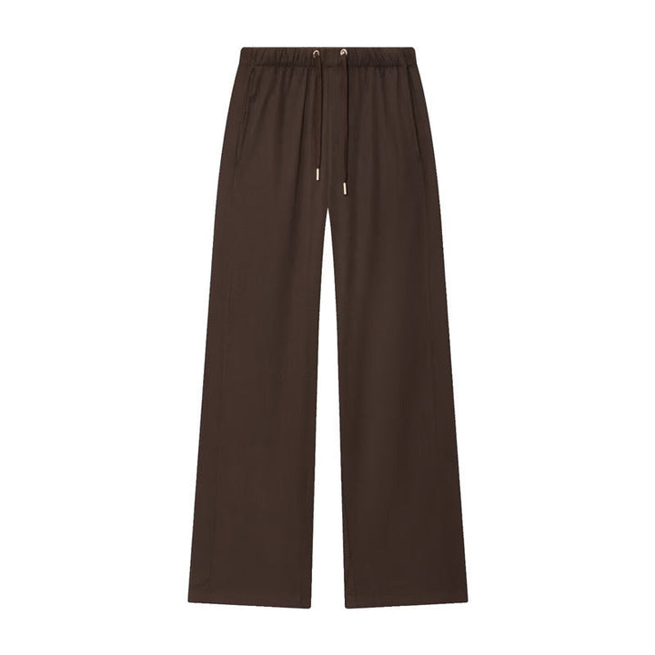 Women's Cropped Hooded Jacket and Wide-Leg Pants Set Loungewear Two-Piece