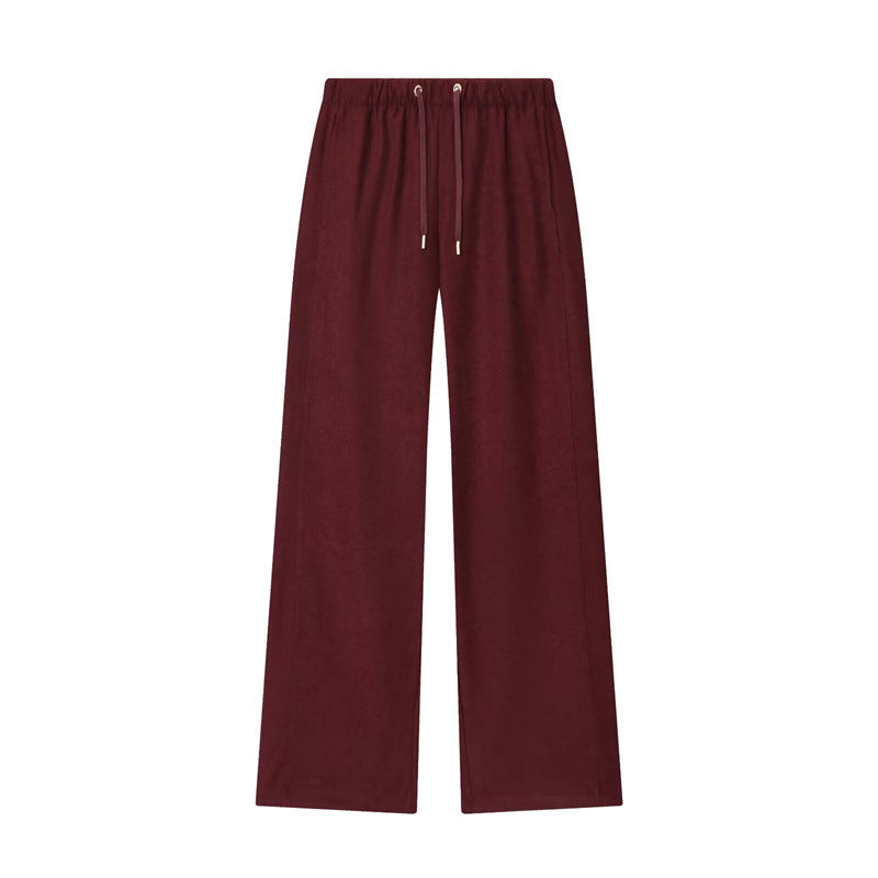 Women's Cropped Hooded Jacket and Wide-Leg Pants Set Loungewear Two-Piece