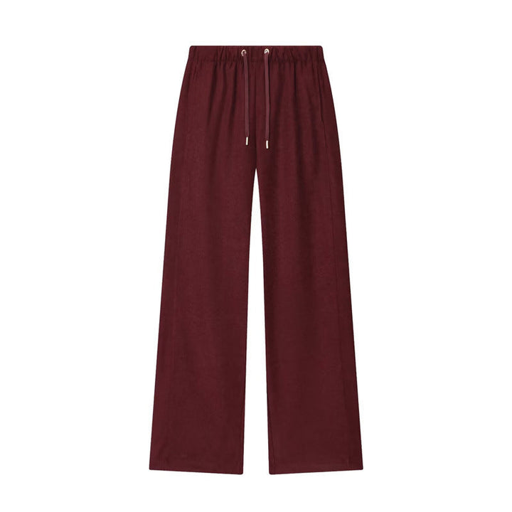 Women's Cropped Hooded Jacket and Wide-Leg Pants Set Loungewear Two-Piece