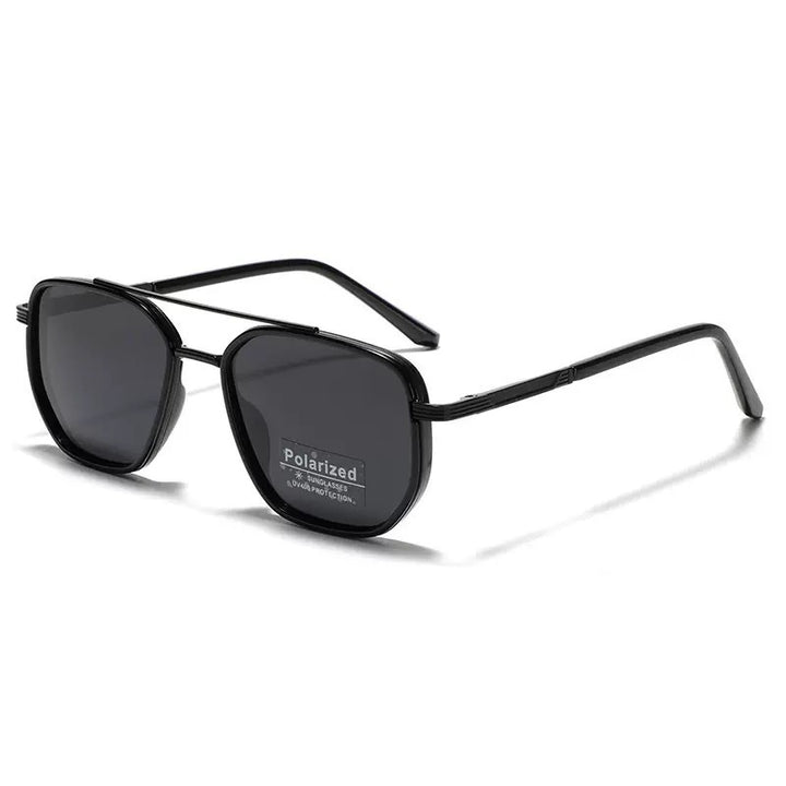 Polarized Aviator Sunglasses - Square Double Bridge