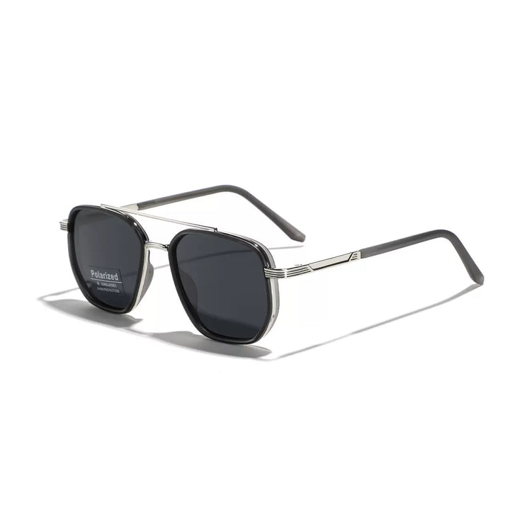 Polarized Aviator Sunglasses - Square Double Bridge